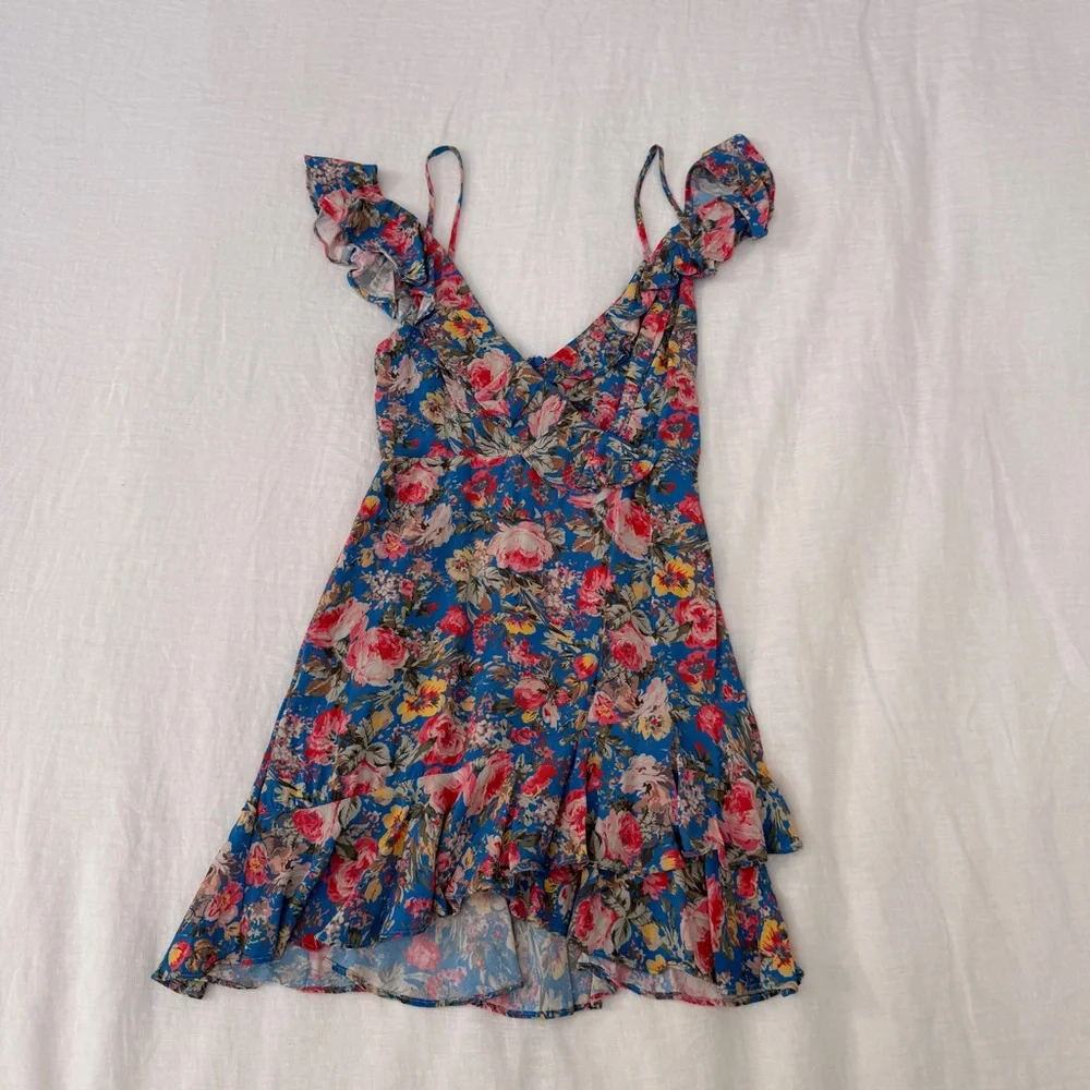 MAJORELLE Salsa Dress in Blue Multi - Picture 4 of 8